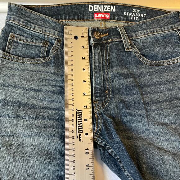 Levi’s Denizen 218 Women Girl Jeans size W30 L30 Blue Mid Rise Straight Fit - Picture 5 of 14